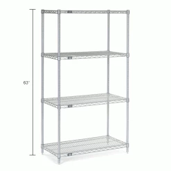 Nexel® P63C Chrome Post 63"H - 4 Pack 16 Nexel® P63C Chrome Post 63"H - 4 Pack -Shelving Sales Store 711232IN dim