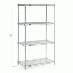 Nexel® P42C Chrome Post 42"H - 4 Pack 16 Nexel® P42C Chrome Post 42"H - 4 Pack -Shelving Sales Store 711234IN dim