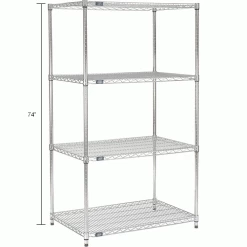 Nexel® P74S Stainless Steel Post 74"H - 4 Pack 18 Nexel® P74S Stainless Steel Post 74"H - 4 Pack -Shelving Sales Store 711251IN dim