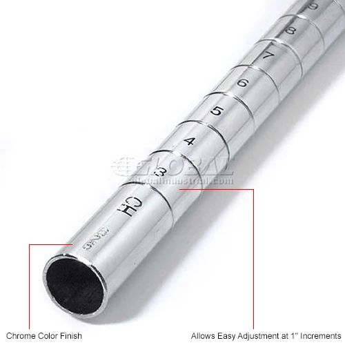 Nexel® P68C Chrome Post 68"H - 4 Pack 5 Nexel® P68C Chrome Post 68"H - 4 Pack - Image 5