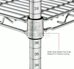 Nexel® P86S Stainless Steel Post 86"H - 4 Pack 16 Nexel® P86S Stainless Steel Post 86"H - 4 Pack -Shelving Sales Store 711265IN 2wco