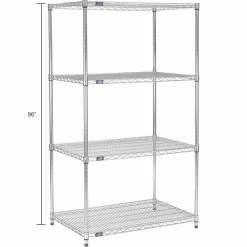 Nexel® P86S Stainless Steel Post 86"H - 4 Pack 18 Nexel® P86S Stainless Steel Post 86"H - 4 Pack -Shelving Sales Store 711265IN dim