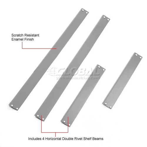 Global Industrial™ Bulk Rack Shelf Without Deck 48"W x 18"D - Gray 3 Global Industrial™ Bulk Rack Shelf Without Deck 48"W x 18"D - Gray - Image 3