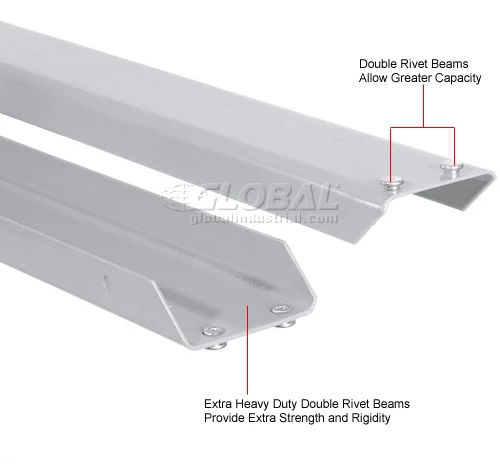 Global Industrial™ Bulk Rack Shelf Without Deck 36"W x 18"D - Gray 5 Global Industrial™ Bulk Rack Shelf Without Deck 36"W x 18"D - Gray - Image 5