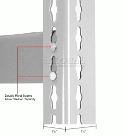 Global Industrial Expandable Starter Rack 96"W x 48"D x 84"H With 3 Level Wood Deck 800 lb. Cap Per Level - Gray -Shelving Sales Store 785555GY 3wco 3