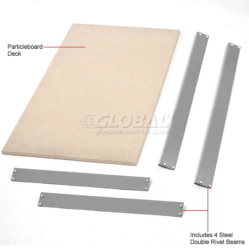 Global Industrial™ Bulk Rack Shelf Wood Deck 72"W x 24"D - Gray 4 Global Industrial™ Bulk Rack Shelf Wood Deck 72"W x 24"D - Gray - Image 4