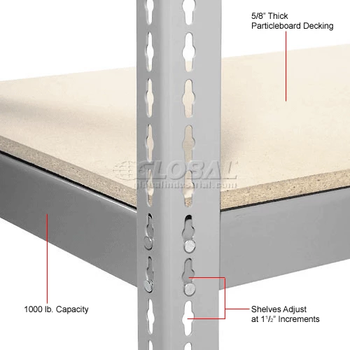Global Industrial™ Bulk Rack Shelf Wood Deck 60"W x 36"D - Gray 5 Global Industrial™ Bulk Rack Shelf Wood Deck 60"W x 36"D - Gray - Image 5