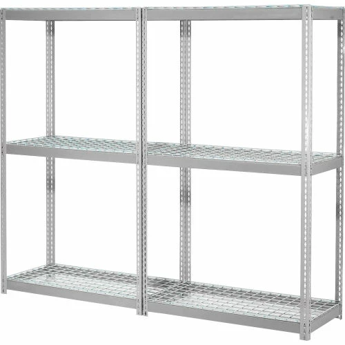 Global Industrial Expandable Add-On Rack 48x18x84 3 Level Wire Deck 1500 lb. Cap Per Level GRY 11 Global Industrial Expandable Add-On Rack 48x18x84 3 Level Wire Deck 1500 lb. Cap Per Level GRY - Image 11