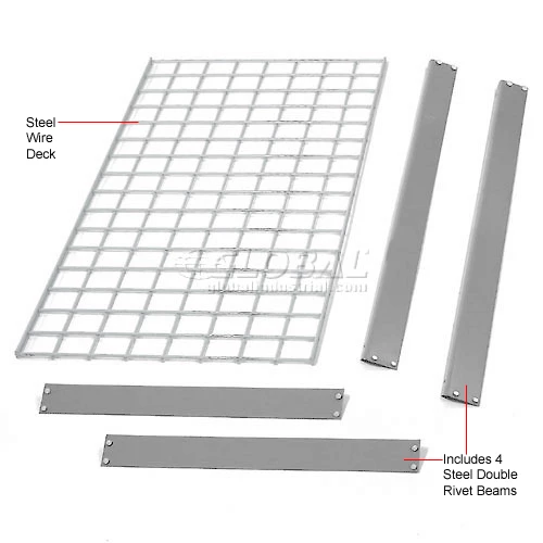 Global Industrial™ Bulk Rack Shelf Wire Deck 36"W x 18"D - Gray 3 Global Industrial™ Bulk Rack Shelf Wire Deck 36"W x 18"D - Gray - Image 3