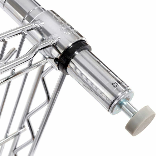 Nexel® Chrome, 4 Tier, Wire Shelving Starter Unit, 42"W x 21"D x 63"H 10 Nexel® Chrome, 4 Tier, Wire Shelving Starter Unit, 42"W x 21"D x 63"H - Image 10