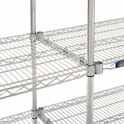 Nexel® Chrome, 4 Tier, Wire Shelving Add-On Unit, 54"W x 21"D x 63"H 2 Nexel® Chrome, 4 Tier, Wire Shelving Add-On Unit, 54"W x 21"D x 63"H - Image 2