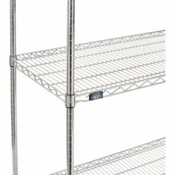 Nexel® Chrome, 4 Tier, Wire Shelving Starter Unit, 24"W x 21"D x 86"H 16 Nexel® Chrome, 4 Tier, Wire Shelving Starter Unit, 24"W x 21"D x 86"H -Shelving Sales Store 796157 05