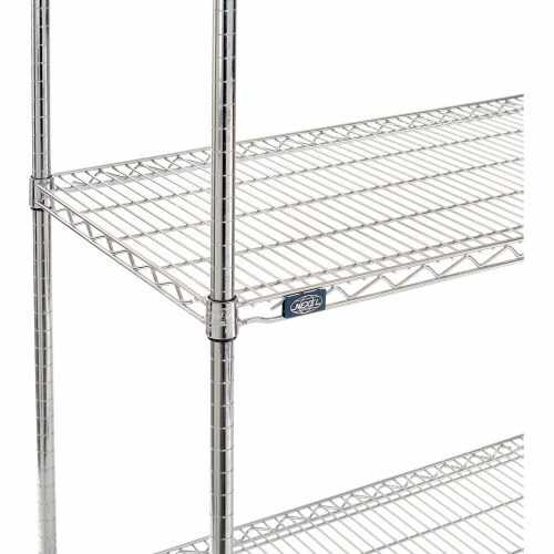 Nexel® Chrome, 4 Tier, Wire Shelving Starter Unit, 24"W x 21"D x 86"H 6 Nexel® Chrome, 4 Tier, Wire Shelving Starter Unit, 24"W x 21"D x 86"H - Image 6