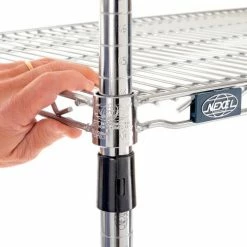 Nexel® Chrome, 4 Tier, Wire Shelving Starter Unit, 24"W x 21"D x 86"H 18 Nexel® Chrome, 4 Tier, Wire Shelving Starter Unit, 24"W x 21"D x 86"H -Shelving Sales Store 796157 07