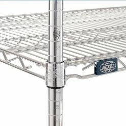 Nexel® Chrome, 4 Tier, Wire Shelving Starter Unit, 72"W x 21"D x 86"H -Shelving Sales Store 796169 06