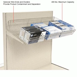 Lozier Wire Basket with Brackets 48"W x 22"D 27 Lozier Wire Basket with Brackets 48"W x 22"D -Shelving Sales Store 796543 1wco