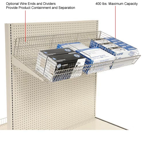 Lozier Wire Basket with Brackets 48"W x 22"D 13 Lozier Wire Basket with Brackets 48"W x 22"D - Image 13