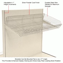 Lozier Wire Basket with Brackets 48"W x 22"D 28 Lozier Wire Basket with Brackets 48"W x 22"D -Shelving Sales Store 796543 2wco