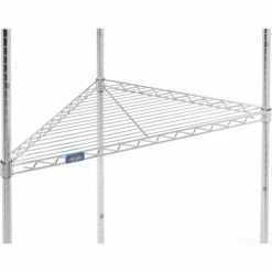 Nexel® Chrome, 4 Tier, Corner Wire Shelving 24"W x 18"D x 54"H 14 Nexel® Chrome, 4 Tier, Corner Wire Shelving 24"W x 18"D x 54"H -Shelving Sales Store 796558 06