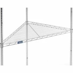 Nexel® Chrome, 4 Tier, Corner Wire Shelving 24"W x 18"D x 86"H -Shelving Sales Store 796622 06 1