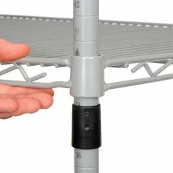 Nexel®, Nexelate®, Silver Epoxy, 4 Tier, Wire Shelving Starter Unit, 48"W x 30"D x 54"H 16 Nexel®, Nexelate®, Silver Epoxy, 4 Tier, Wire Shelving Starter Unit, 48"W x 30"D x 54"H -Shelving Sales Store 797867 06