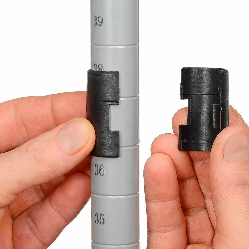 Nexel®, Nexelate®, Silver Epoxy, 4 Tier, Wire Shelving Starter Unit, 48"W x 30"D x 54"H 8 Nexel®, Nexelate®, Silver Epoxy, 4 Tier, Wire Shelving Starter Unit, 48"W x 30"D x 54"H - Image 8