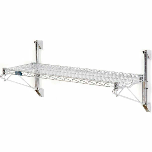 Nexel® Chrome Wall Mount Wire Shelving 36"W x 18"D x 14"H 1 - Shelf Starter 5 Nexel® Chrome Wall Mount Wire Shelving 36"W x 18"D x 14"H 1 - Shelf Starter - Image 5