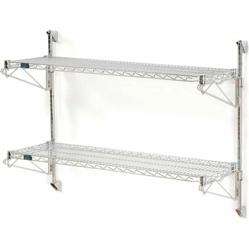 Nexel® Chrome Wall Mount Wire Shelving 30"W x 18"D x 34"H 2 - Shelf Starter 5 Nexel® Chrome Wall Mount Wire Shelving 30"W x 18"D x 34"H 2 - Shelf Starter - Image 5
