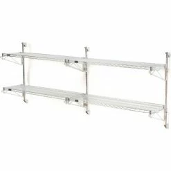 Nexel® Chrome Wall Mount Wire Shelving 48"W x 18"D x 34"H 2 - Shelf Add-On 9 Nexel® Chrome Wall Mount Wire Shelving 48"W x 18"D x 34"H 2 - Shelf Add-On -Shelving Sales Store 798111 02