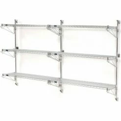 Nexel® Chrome Wall Mount Wire Shelving 36"W x 14"D x 54"H 3 - Shelf Add-On 9 Nexel® Chrome Wall Mount Wire Shelving 36"W x 14"D x 54"H 3 - Shelf Add-On -Shelving Sales Store 798160 01 1