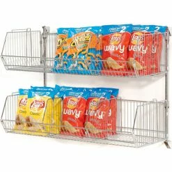 Nexel Wall Mount Basket Kit 48"W x 14"D x 9"H (2 Basket) Chrome -Shelving Sales Store 798313 06 4