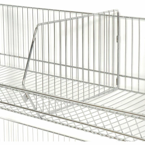 Nexel Wall Mount Basket Kit 48"W x 20"D x 12"H (2 Basket) Chrome 2 Nexel Wall Mount Basket Kit 48"W x 20"D x 12"H (2 Basket) Chrome - Image 2