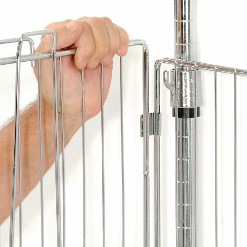 Nexel Wall Mount Basket Kit 48"W x 20"D x 12"H (2 Basket) Chrome 4 Nexel Wall Mount Basket Kit 48"W x 20"D x 12"H (2 Basket) Chrome - Image 4