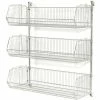 Nexel Wall Mount Basket Kit 36"W x 20"D x 9"H (3 Basket) Chrome
