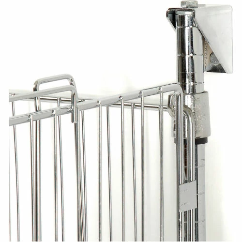 Nexel Wall Mount Basket Kit 48"W x 14"D x 9"H (3 Basket) Chrome 5 Nexel Wall Mount Basket Kit 48"W x 14"D x 9"H (3 Basket) Chrome - Image 5