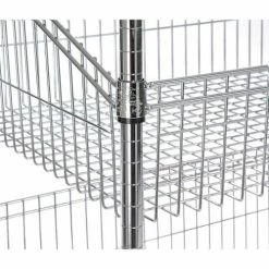 Nexel® Chrome, 4 Tier, Wire Shelf Basket Starter Unit, 36"W x 24"D x 63"H 11 Nexel® Chrome, 4 Tier, Wire Shelf Basket Starter Unit, 36"W x 24"D x 63"H -Shelving Sales Store 798475 03 1