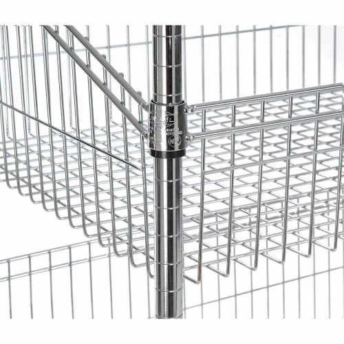 Nexel® Chrome, 4 Tier, Wire Shelf Basket Starter Unit, 36"W x 24"D x 63"H 5 Nexel® Chrome, 4 Tier, Wire Shelf Basket Starter Unit, 36"W x 24"D x 63"H - Image 5