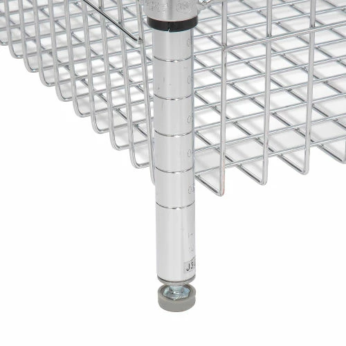 Nexel® Chrome, 4 Tier, Wire Shelf Basket Starter Unit, 36"W x 24"D x 63"H 7 Nexel® Chrome, 4 Tier, Wire Shelf Basket Starter Unit, 36"W x 24"D x 63"H - Image 7