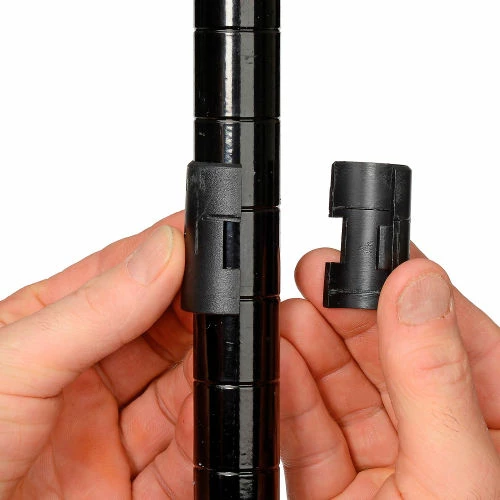 Nexel® Black Epoxy, 4 Tier, Wire Shelving Starter Unit, 36"W x 24"D x 74"H 8 Nexel® Black Epoxy, 4 Tier, Wire Shelving Starter Unit, 36"W x 24"D x 74"H - Image 8