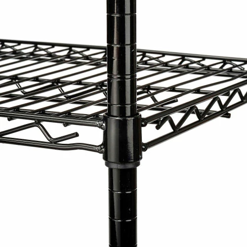Nexel® Black Epoxy, 4 Tier, Wire Shelving Starter Unit, 48"W x 18"D x 74"H 10 Nexel® Black Epoxy, 4 Tier, Wire Shelving Starter Unit, 48"W x 18"D x 74"H - Image 10