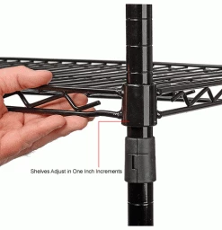 Nexel® Black Epoxy, 4 Tier, Wire Shelving Starter Unit, 36"W x 24"D x 74"H 36 Nexel® Black Epoxy, 4 Tier, Wire Shelving Starter Unit, 36"W x 24"D x 74"H -Shelving Sales Store 798761 5wco 2