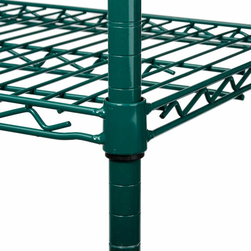 Nexel® Green Epoxy, 4 Tier, Wire Shelving Starter Unit, 48"W x 24"D x 74"H 10 Nexel® Green Epoxy, 4 Tier, Wire Shelving Starter Unit, 48"W x 24"D x 74"H - Image 10