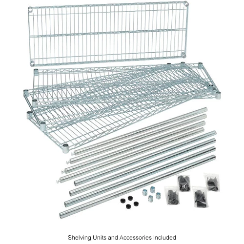 Nexel® Chrome, 4 Tier, Wire Shelving Starter Unit, 36"W X 18"D X 74"H 21 Nexel® Chrome, 4 Tier, Wire Shelving Starter Unit, 36"W X 18"D X 74"H - Image 21