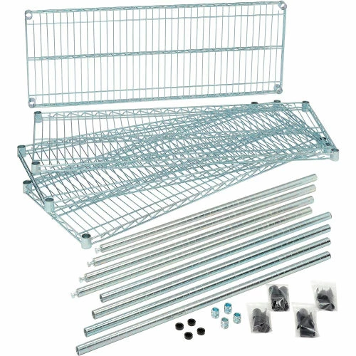 Nexel® Chrome, 4 Tier, Wire Shelving Starter Unit, 36"W X 18"D X 74"H 9 Nexel® Chrome, 4 Tier, Wire Shelving Starter Unit, 36"W X 18"D X 74"H - Image 9