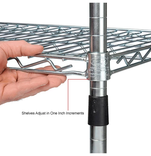 Nexel® Zinc Chromate, 4 Tier, Wire Shelving Starter Unit, 36"W x 18"D x 74"H 17 Nexel® Zinc Chromate, 4 Tier, Wire Shelving Starter Unit, 36"W x 18"D x 74"H - Image 17