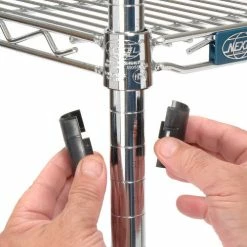 Nexel® Chrome, 4 Tier, Wire Shelving Starter Unit, 36"W X 18"D X 74"H 36 Nexel® Chrome, 4 Tier, Wire Shelving Starter Unit, 36"W X 18"D X 74"H -Shelving Sales Store 798777 05