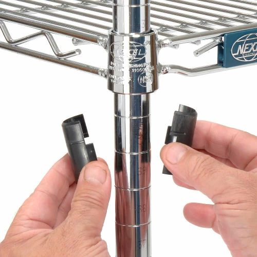 Nexel® Chrome, 4 Tier, Wire Shelving Starter Unit, 36"W X 18"D X 74"H 12 Nexel® Chrome, 4 Tier, Wire Shelving Starter Unit, 36"W X 18"D X 74"H - Image 12