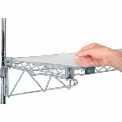 Nexel® Industrial Microwave Food Prep Station, 48"W x 24"D x 74"H, Chrome -Shelving Sales Store 806279 06