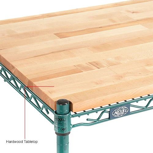 Nexel® Poly-Green® Industrial Food Prep Station, 48"W x 24"D x 74"H 6 Nexel® Poly-Green® Industrial Food Prep Station, 48"W x 24"D x 74"H - Image 6