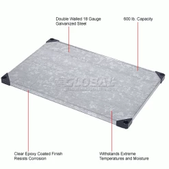 Nexel® S1848SZ Solid Galvanized Shelf 48"W x 18"D -Shelving Sales Store 933CP30 1wco 5